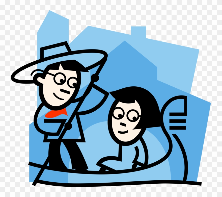 Venetian Gondola With Amorous Passenger Clipart