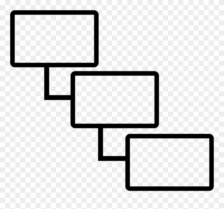 Cascade Of Elements Interface Symbol For Visualization - Cascade Icon Png Clipart