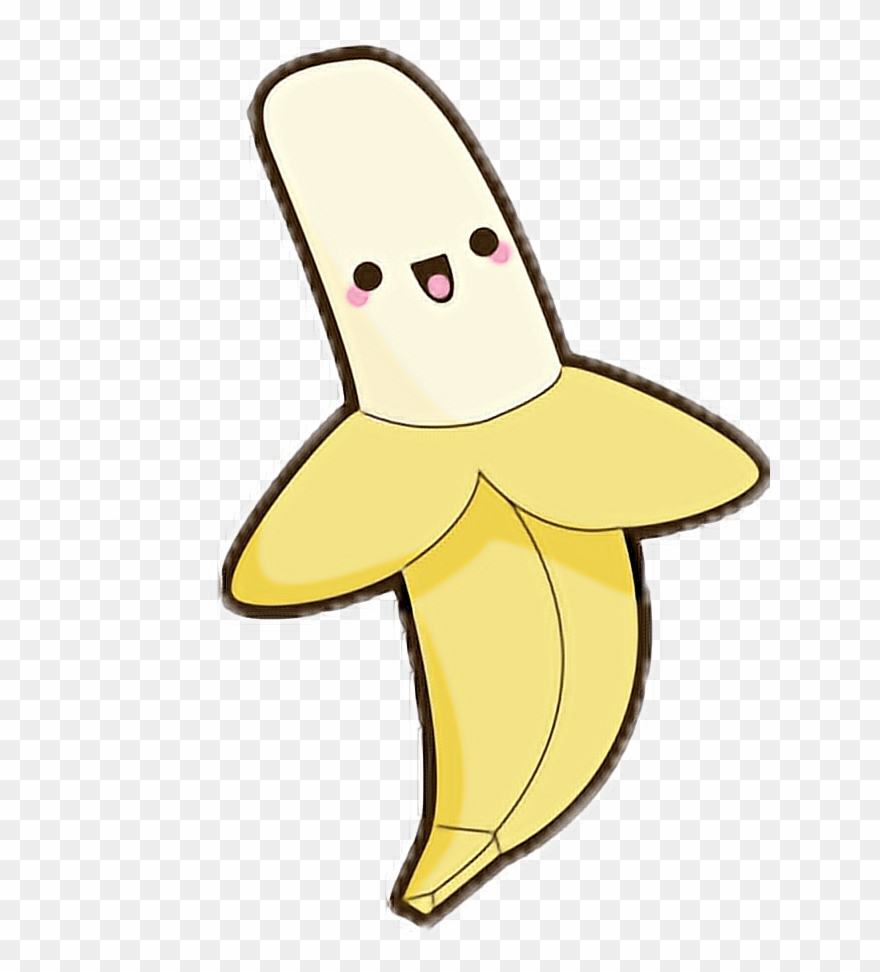 Banana Sticker - Desenhos Em Kawaii De Frutas Clipart