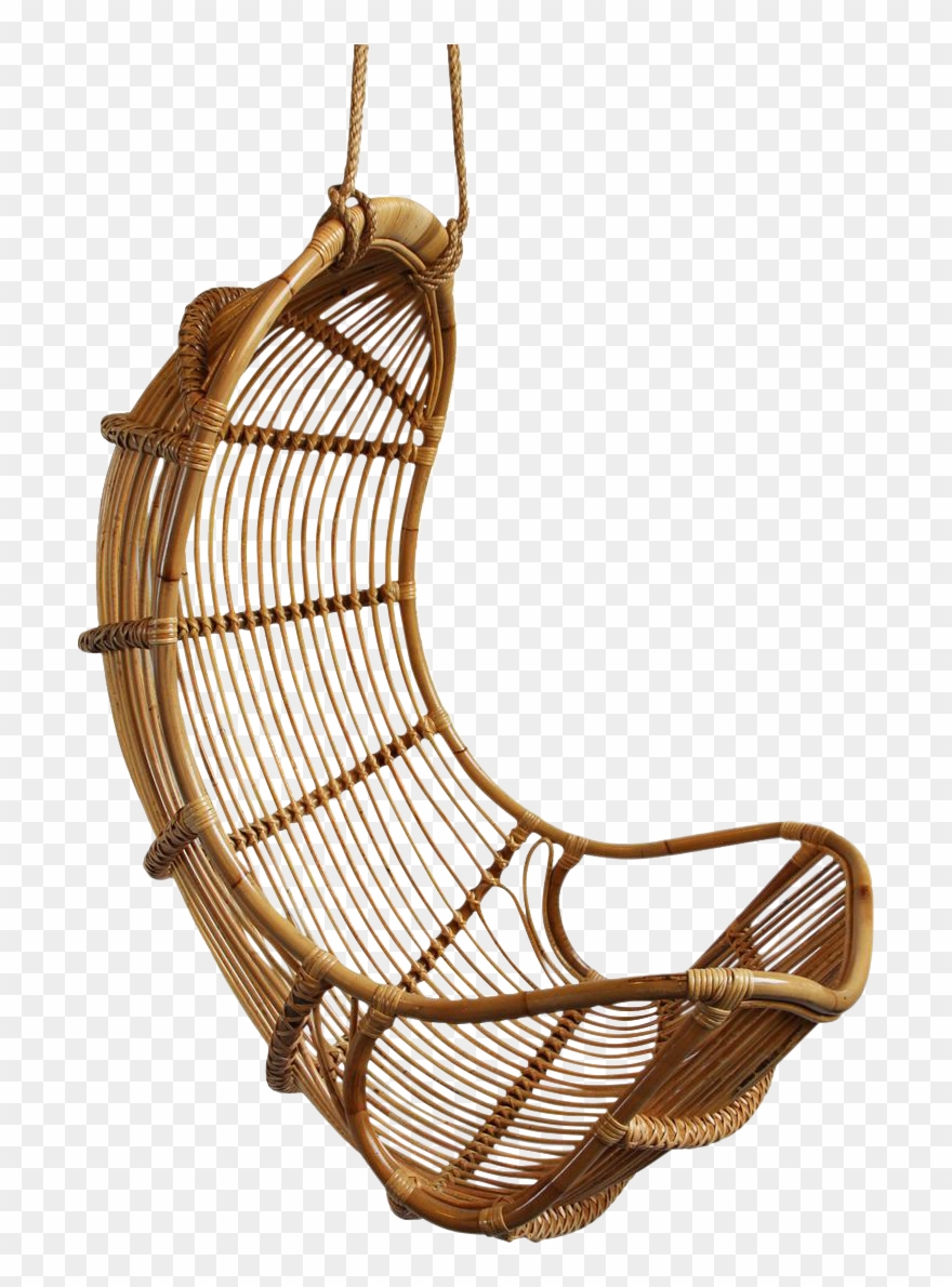 Hanging Bamboo Scoop Chair - Chair Clipart