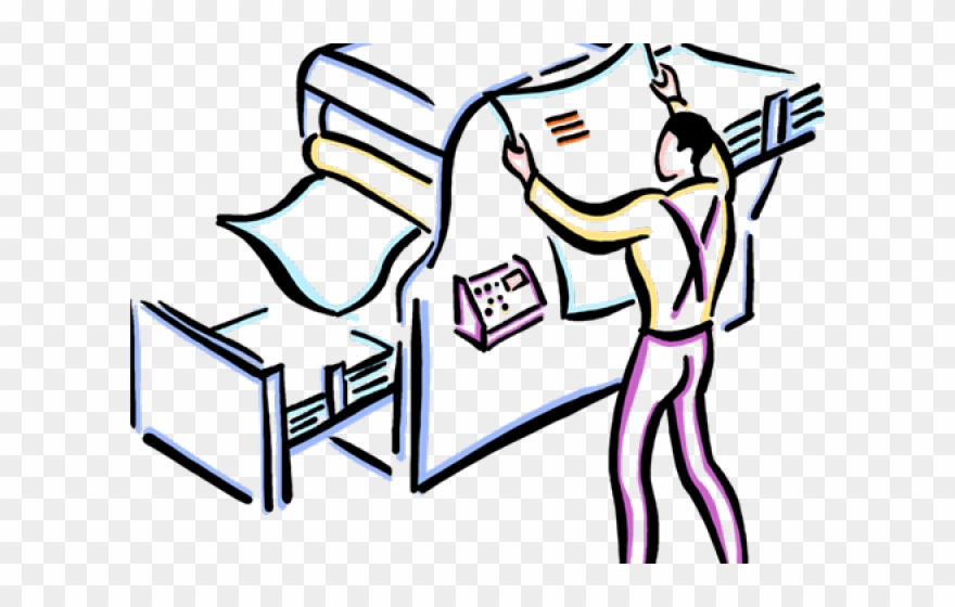 Printer Clipart Print Media - Printing Books Clipart - Png Download