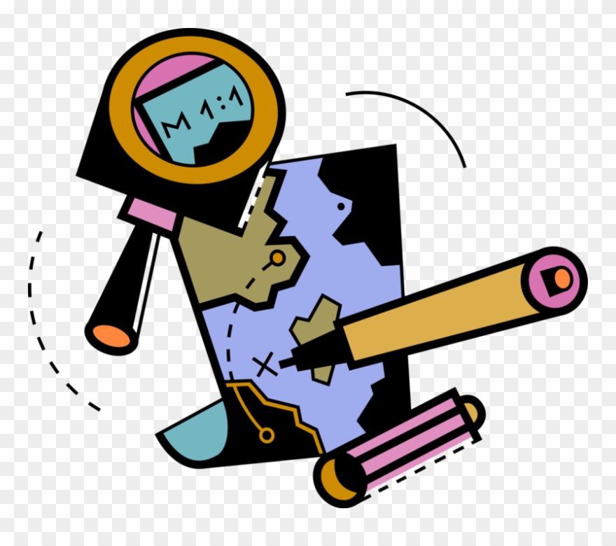 Vector Illustration Of Geography Cartography Map With Clipart