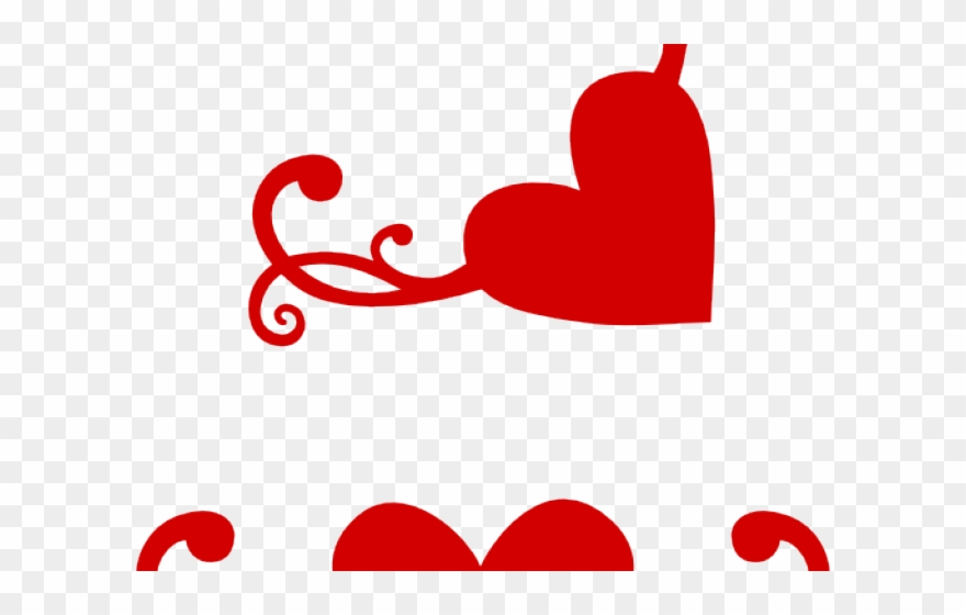 Love Frame Clipart Corner - Heart Flourish - Png Download