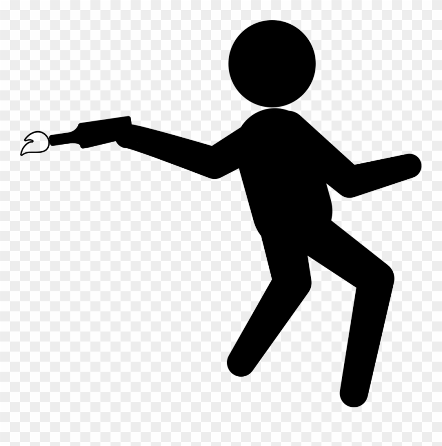 Criminal Armed Silhouette Comments - Silueta De Delincuencia Clipart