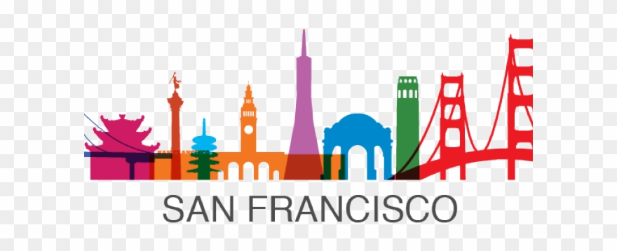 Cartoon San Francisco Skyline Clipart