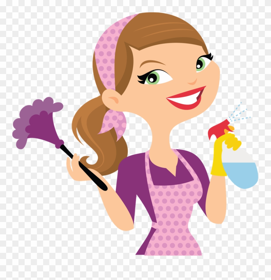 Cleaning Lady Cartoon Clipart