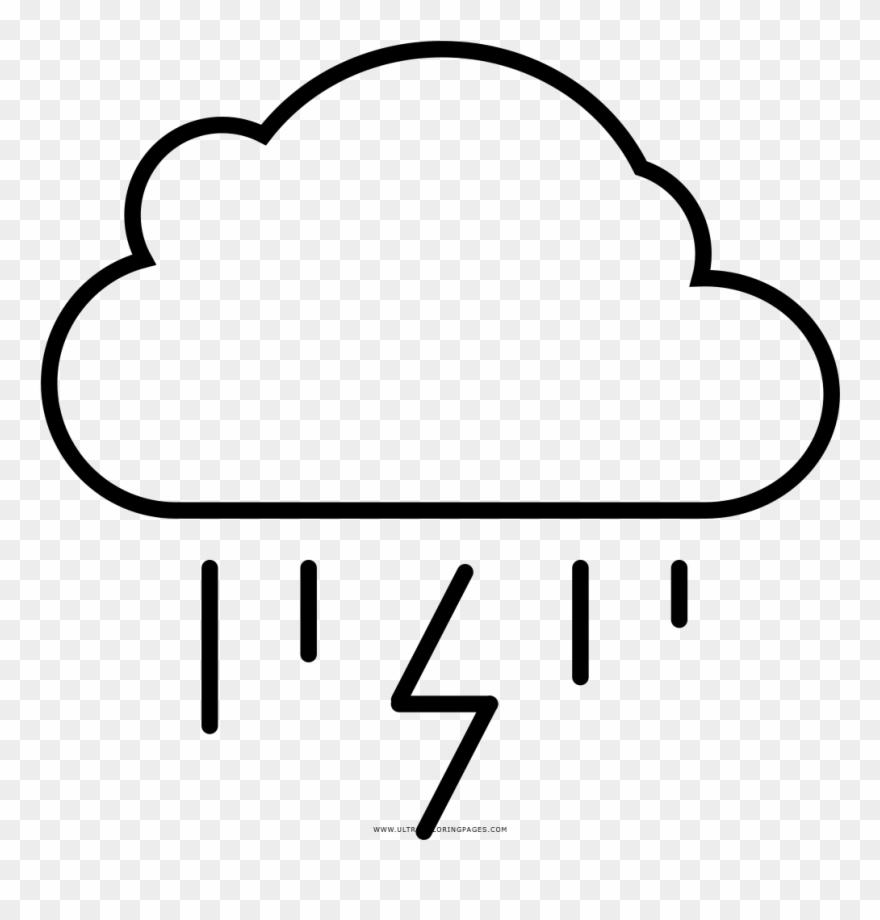 Thunderstorm Coloring Page - Fog Coloring Pages Clipart
