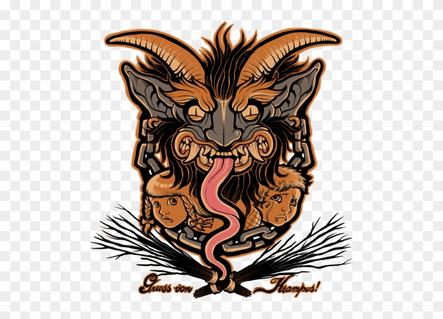 Gruss Von Krampus - Greetings From The Krampus Clipart