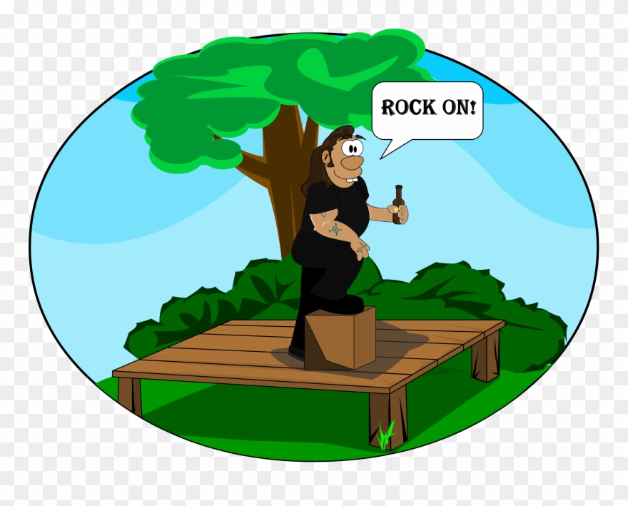 Chuck Rocks - Cartoon Clipart