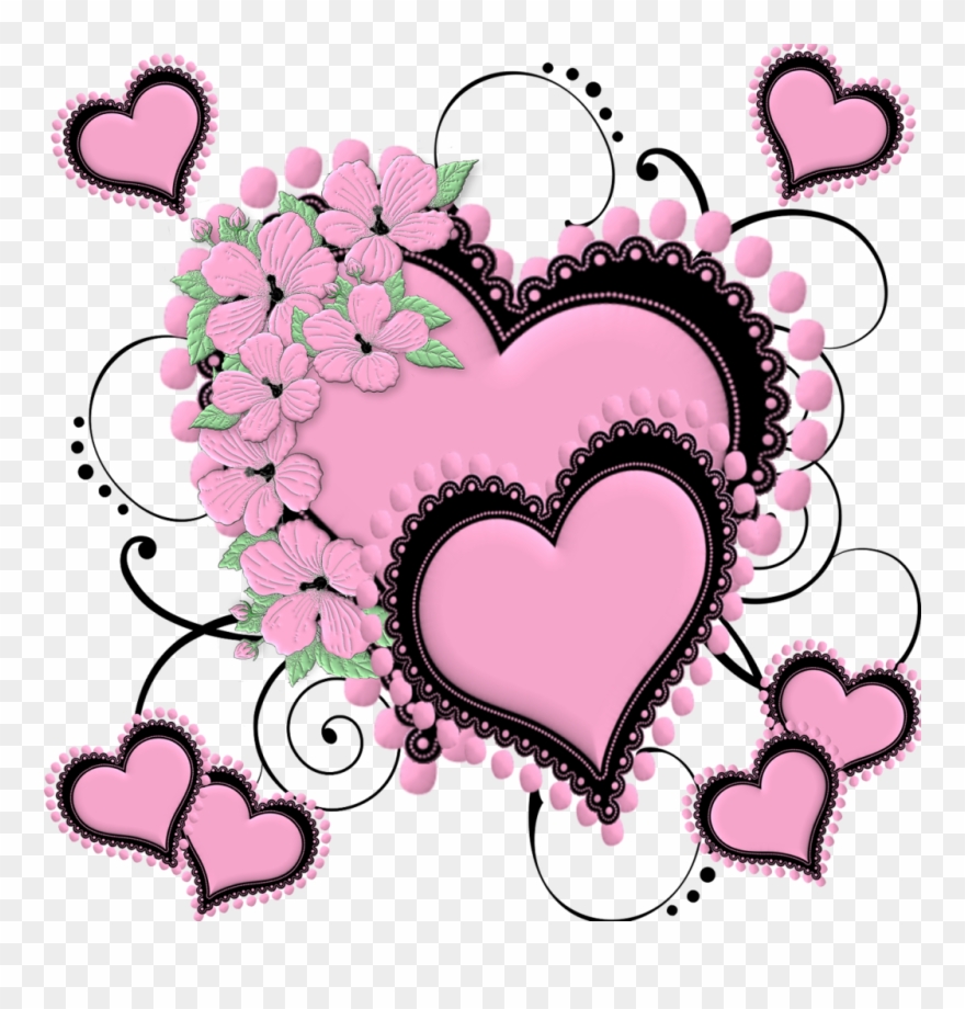 Coração Clean Heart, Valentines Day, Valentine Hearts, - Saint Valentin Coeur Rose Clipart