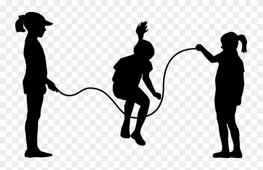 Silhouette Jump Rope Clip Art - Png Download
