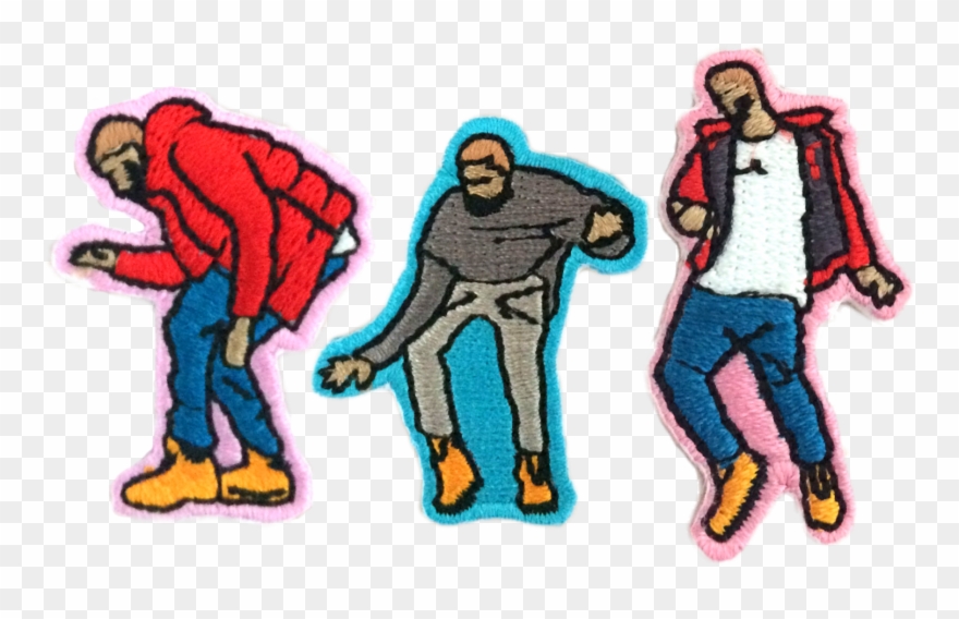 Dancing Drake Patches 3-pack - Drake Patches Clipart