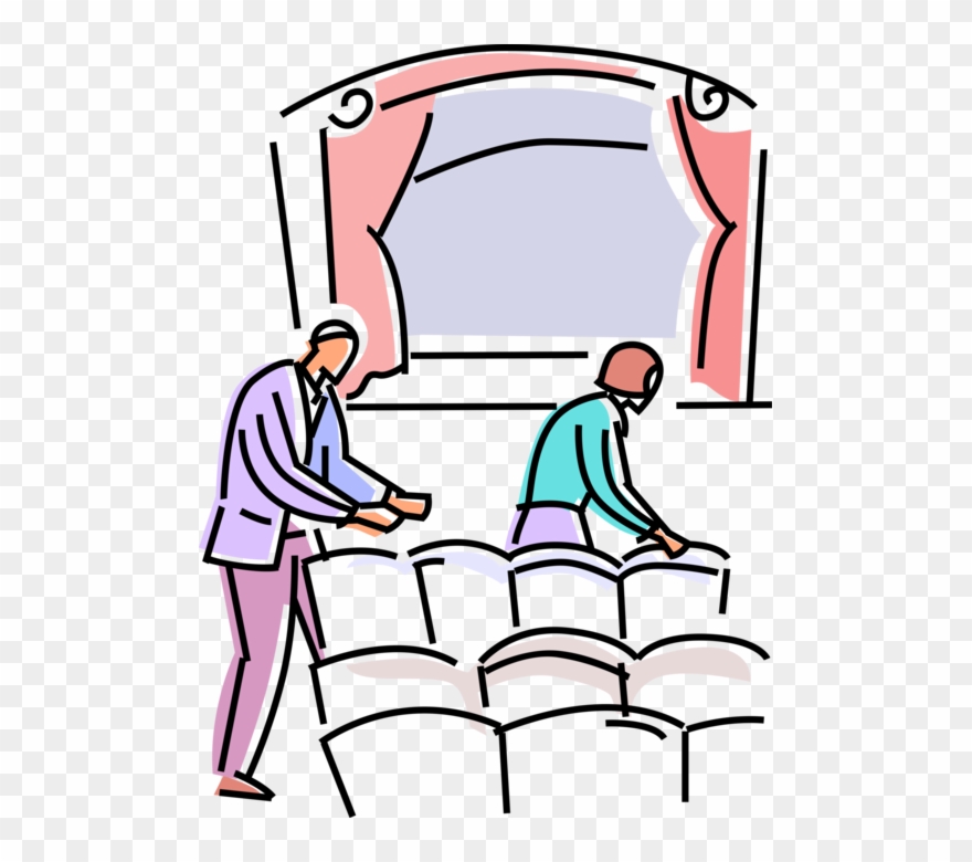 Vector Illustration Of Movie Cinema, Or Live Broadway Clipart