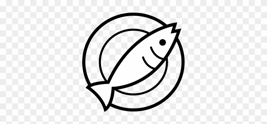Fish Dishes - Line Art Clipart