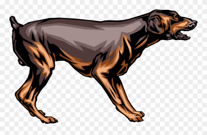 Vector Illustration Of Family Pet Guard Dog In Aggressive - Dog Attack Clipart