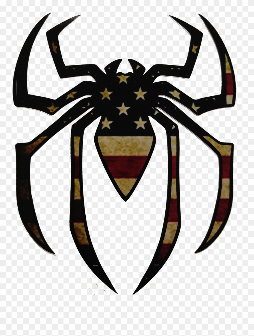 Us Flag Spider - Spiderman Silhouette Clipart