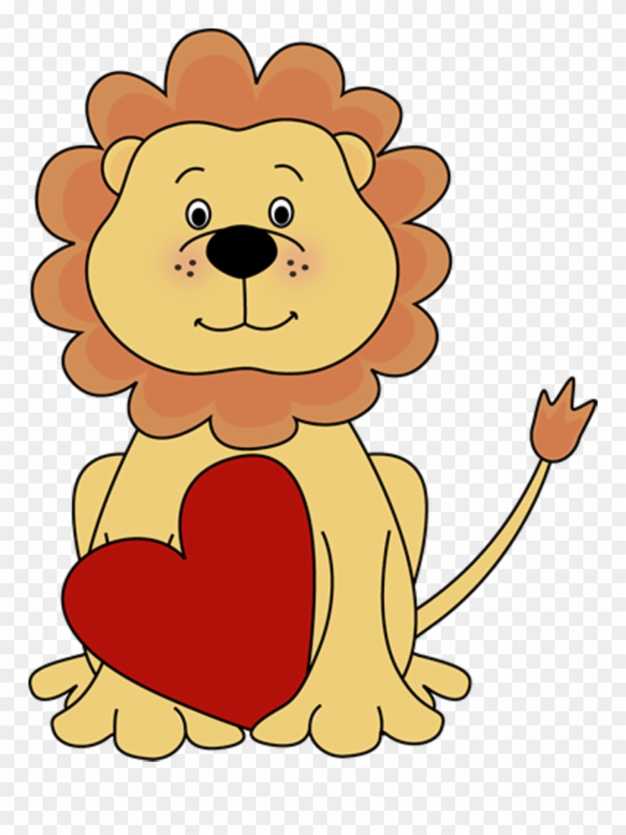 Valentine Sticker - Valentines Day Lion Clipart