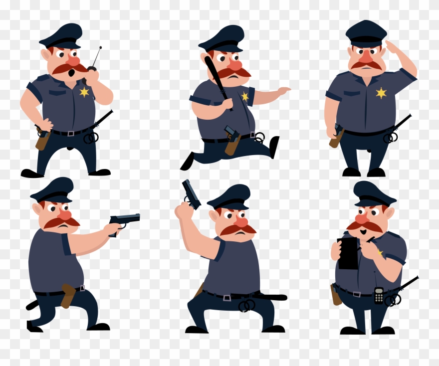 Deputy Dog Clipart Library Techflourish Collections - Police Man Cartoon Png Transparent Png
