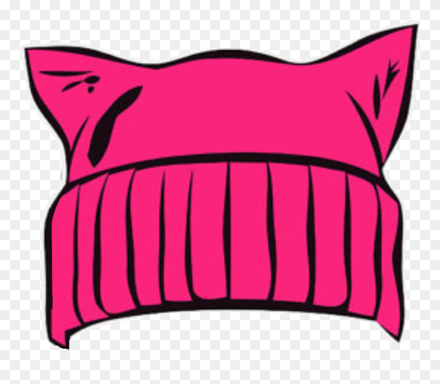Pussyhat Hat Pinkhat Cathat Resist Womensmarch Nastywom - Throw Pillow Clipart
