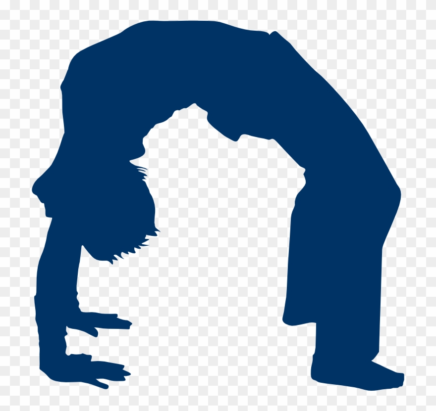Urdhva Dhanurasana Print And Cut, Silhouette Vinyl, - Gymnastics Clipart
