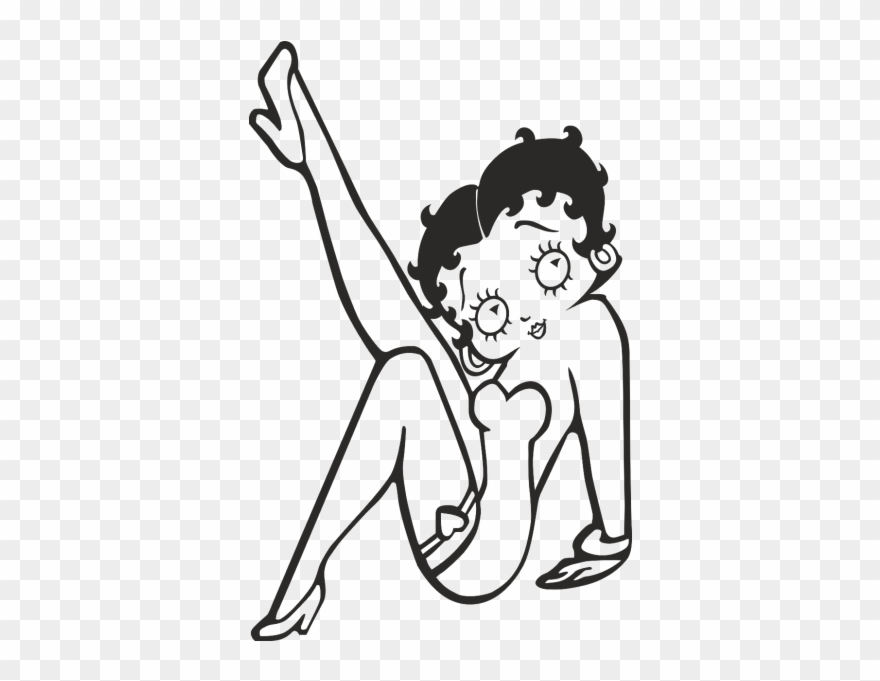 Sticker Decoration Betty Boop - Betty Boop To Color Clipart
