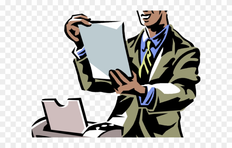 Businessman Clipart Computer - Cartoon - Png Download