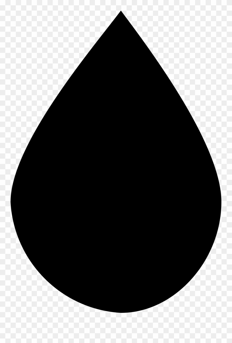Big Image - Water Drop Logo Black Clipart