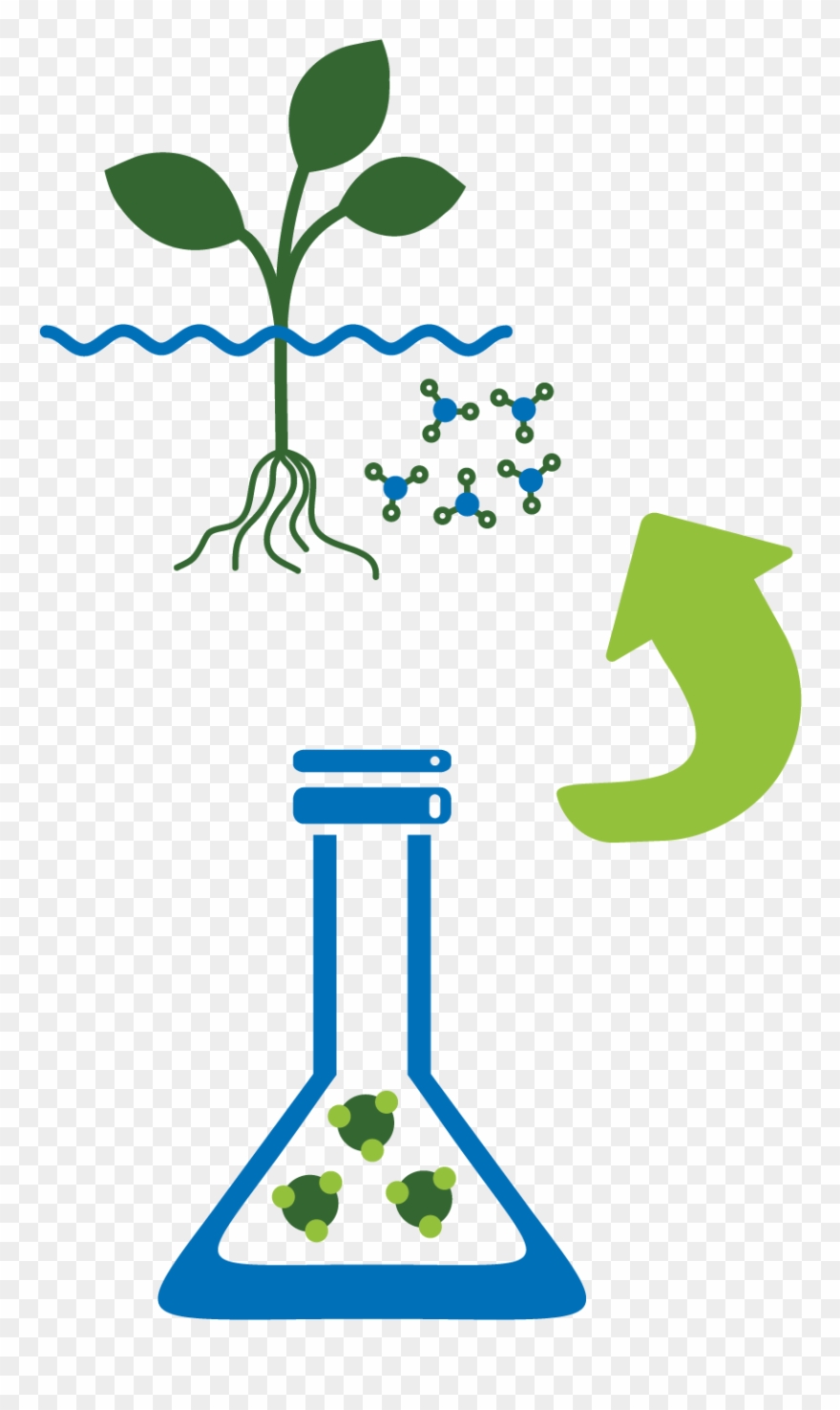 1- Hydroponic Nourishes Plants With Manufactured Nutrients - Illustration Clipart
