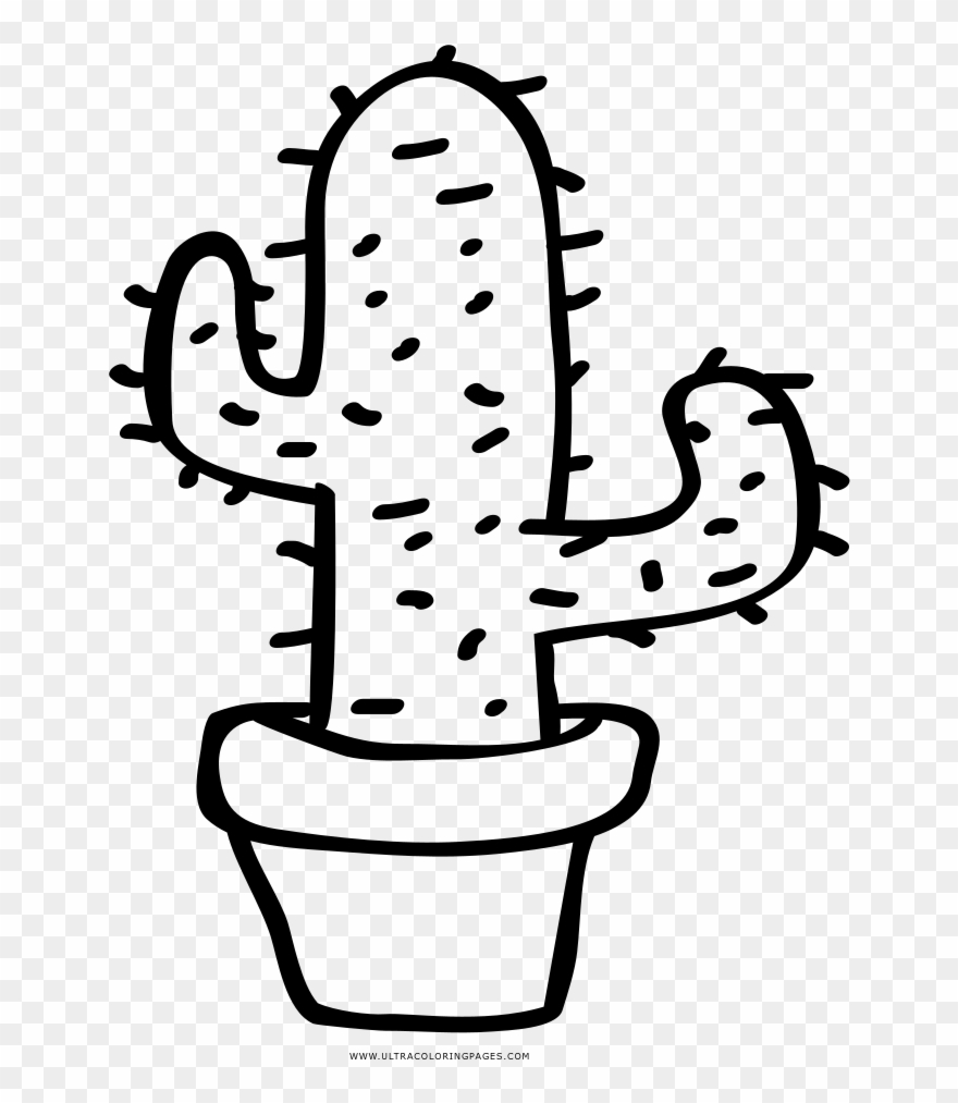 Cactus Coloring Page - Prickly Pear Clipart