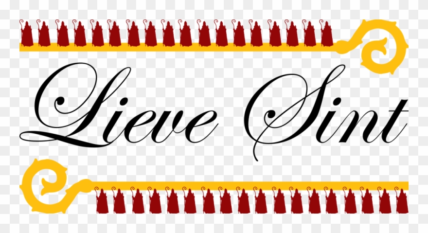 Lieve Sinterklaas, - Love You More Script Font Clipart