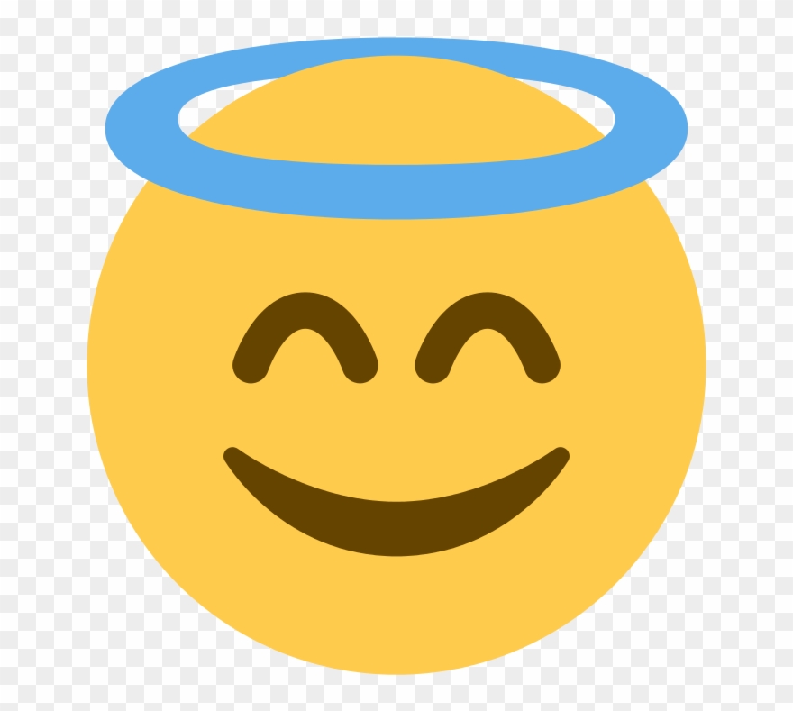 File - Twemoji 1f607 - Svg - Emoji Angel Clipart