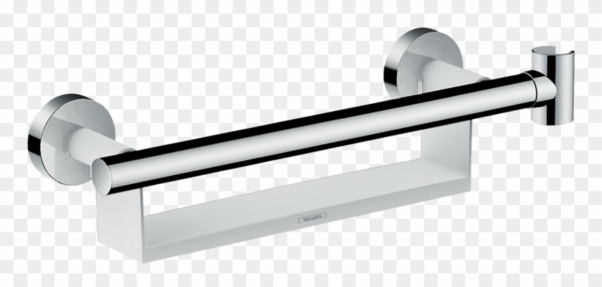 Grab Rail Comfort With Shelf And Shower Holder - Hansgrohe Shower Grab Bar Clipart