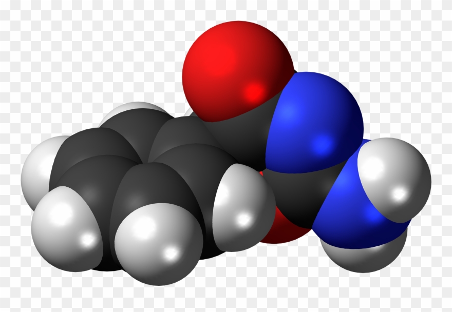 Pemoline Molecule Spacefill - Graphic Design Clipart