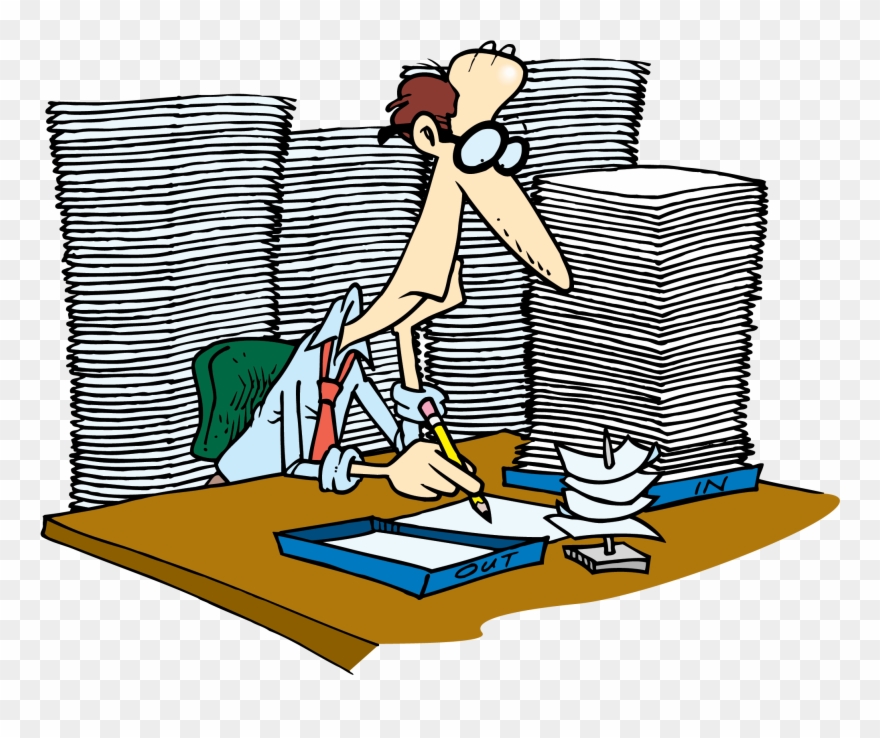 Workaholic - Too Much Work Clip Art - Png Download