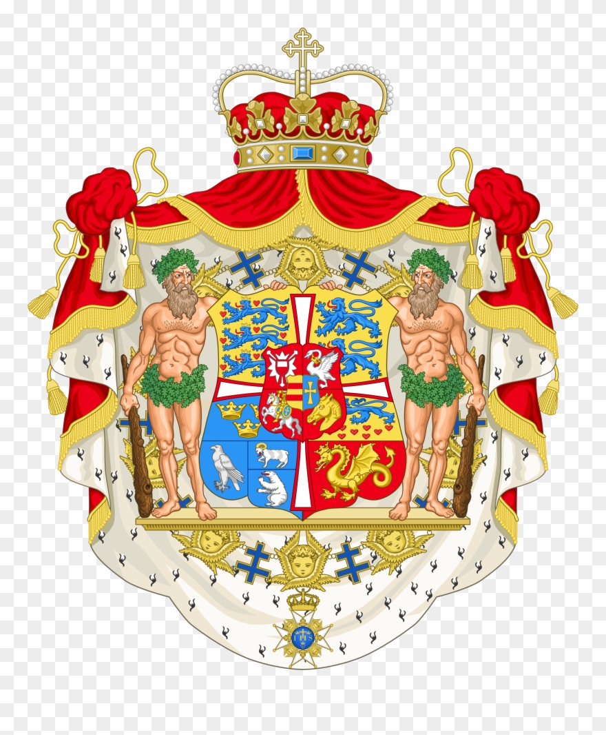 Open - Queen Of Denmark Coat Of Arms Clipart