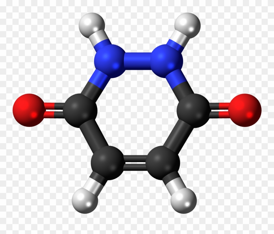 Maleic Hydrazide Molecule Ball - Oxalate Ion In Guava Clipart