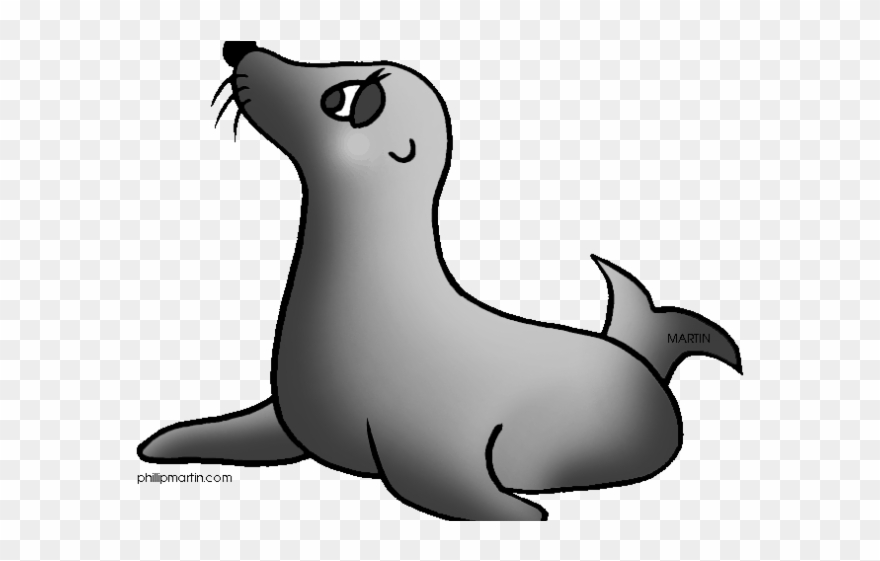 Seal Clipart Simple Cartoon - Hawaiian Monk Seal Clip Art - Png Download