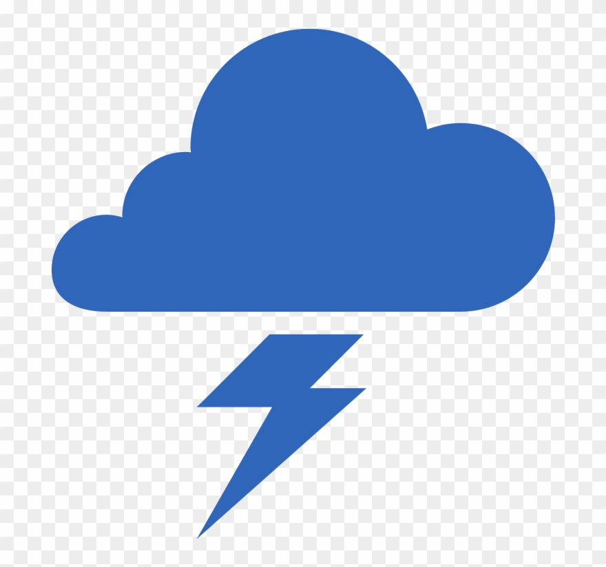 Lightning Cloud Silhouette Clipart
