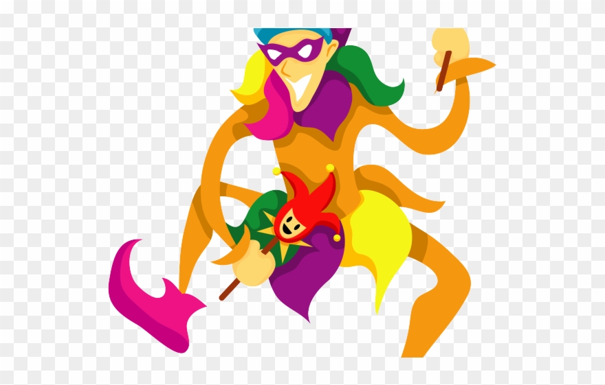 Jester Clipart Crown - Mardi Gras Jester Clipart - Png Download