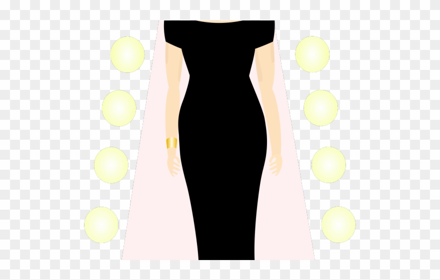 Model Clipart Outfit - Little Black Dress - Png Download
