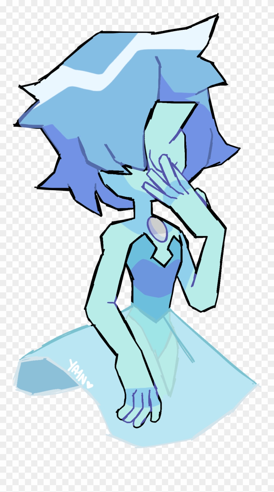 She Is Perfection - Steven Universe Blue Pearl Baby Clipart