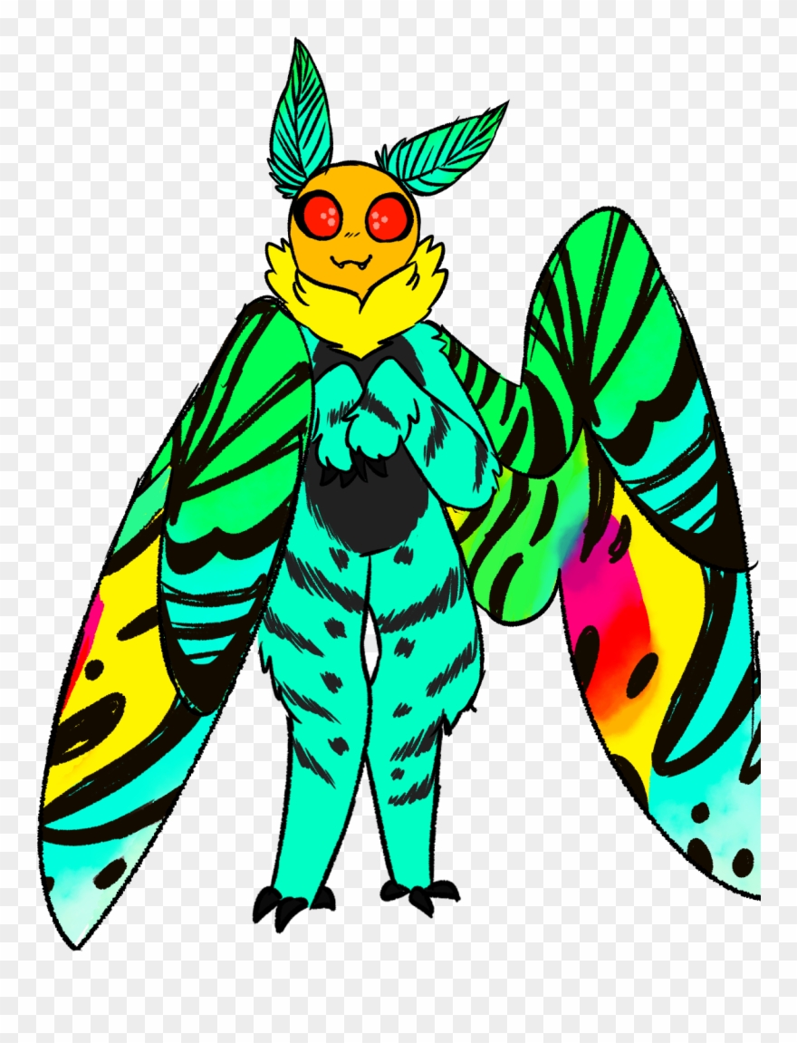 Mothman As A Madagascan Sunset Moth Clipart