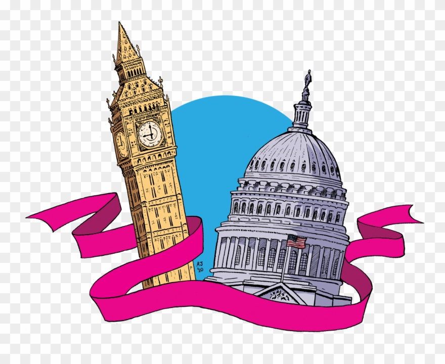 London To Washington T-shirt Design - Illustration Clipart