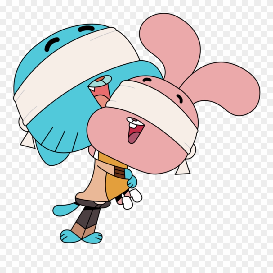 Posted By Kaylor Blakley At - Gumball And Anais Hug Clipart