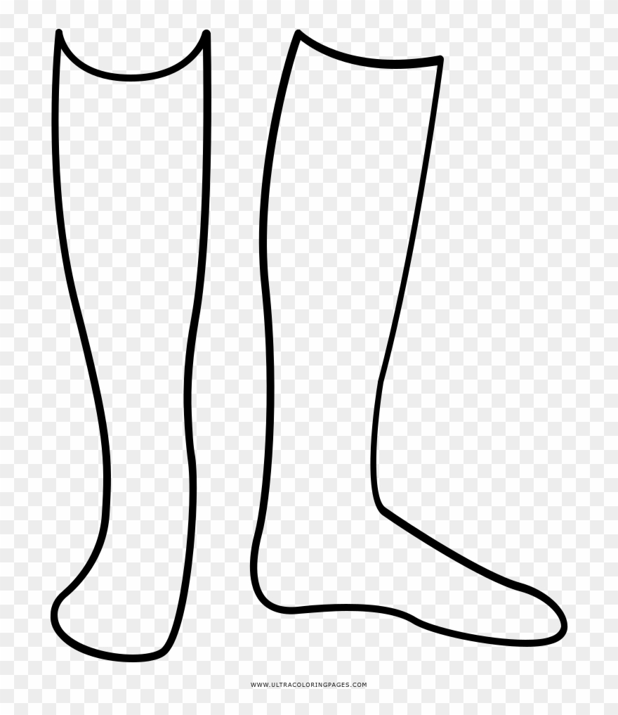 Calcetines Página Para Colorear - Calcetas Para Colorear Clipart