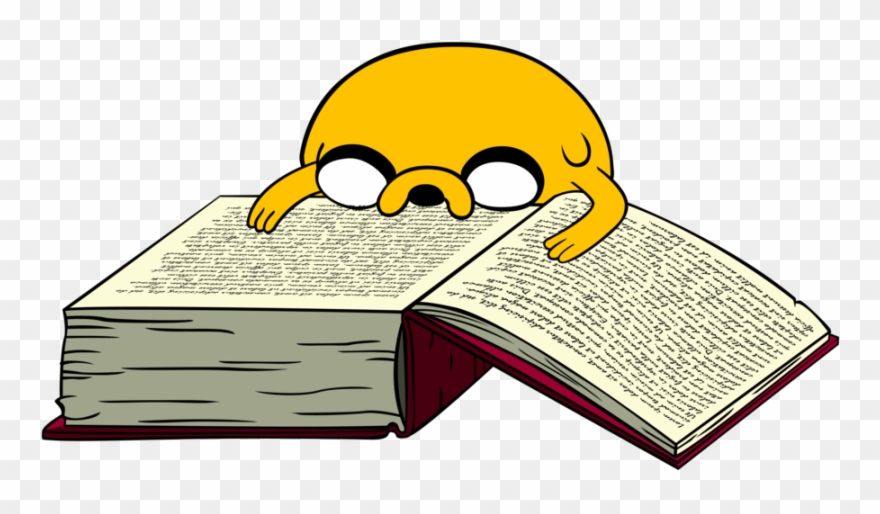 Así Leo Yo - Adventure Time Jake Reading Clipart