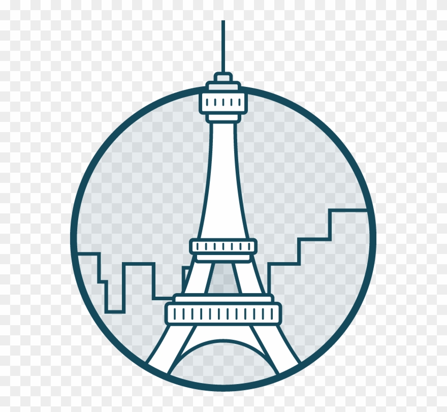 Icono Ciudad - Eiffel Tower Line Clipart