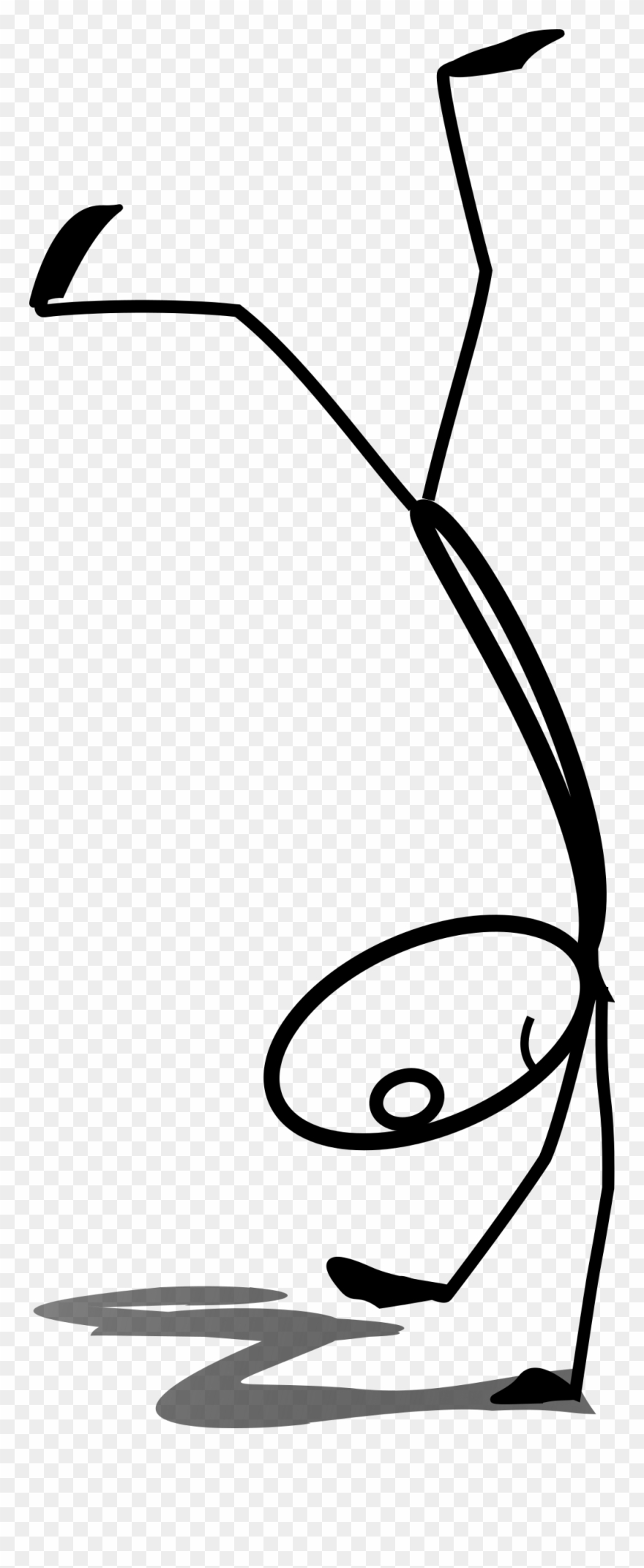 Big Image - Stick People Handstand Clipart