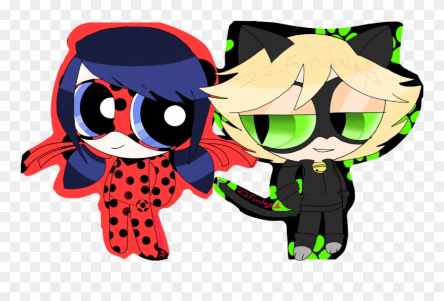 Free Png Download Ladybug And Cat Noir By 22funday - Miraculous Ladybug End Cat Noir Clipart