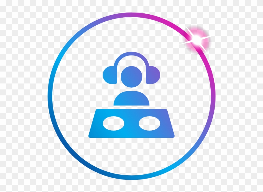 Official Premium Seat Party Con Dj Set - Circle Clipart